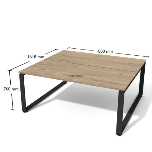 Nowoczesne biurko podwójne dwustanowiskowe Antrax XAR-Fb5-8 180x160 cm