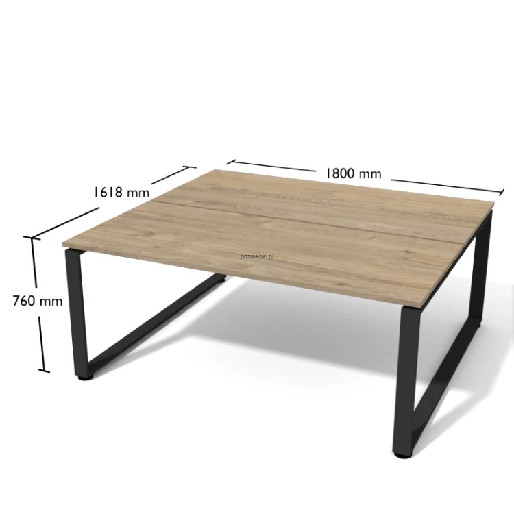 Nowoczesne biurko podwójne dwustanowiskowe Antrax XAR-Fb5-8 180x160 cm