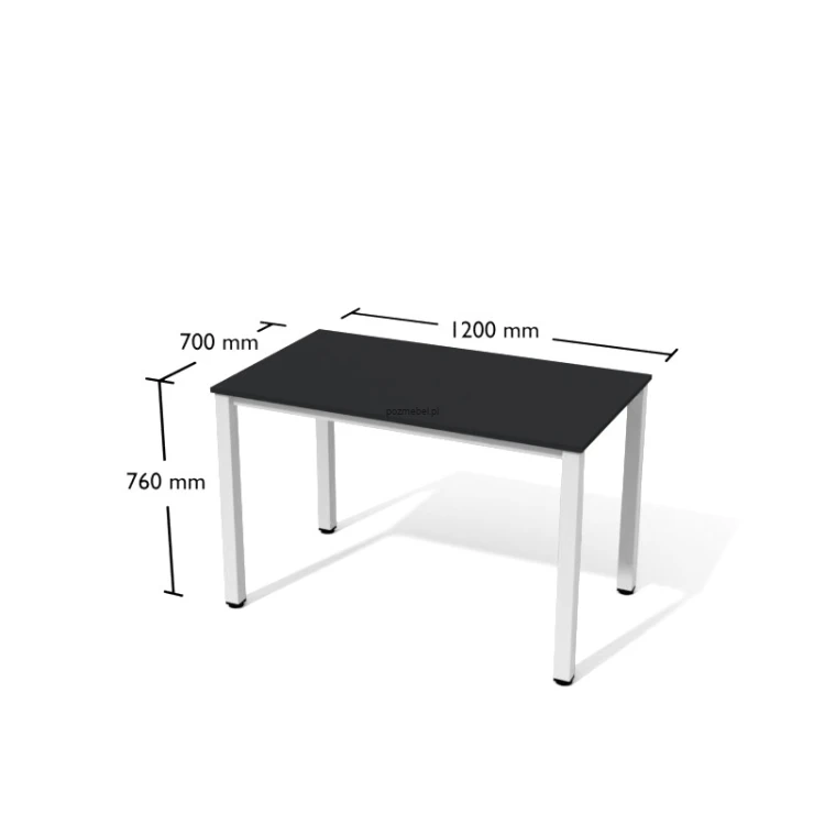 Biurko proste Antrax Wgb2-7 120x70 cm White Graph