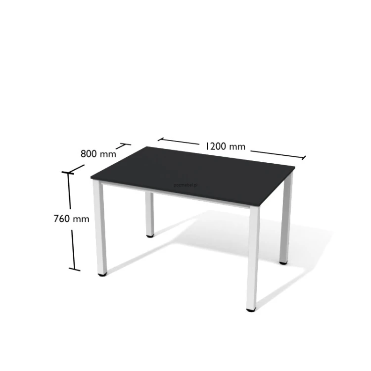 Biurko proste Antrax Wgb2-8 120x80 cm White Graph