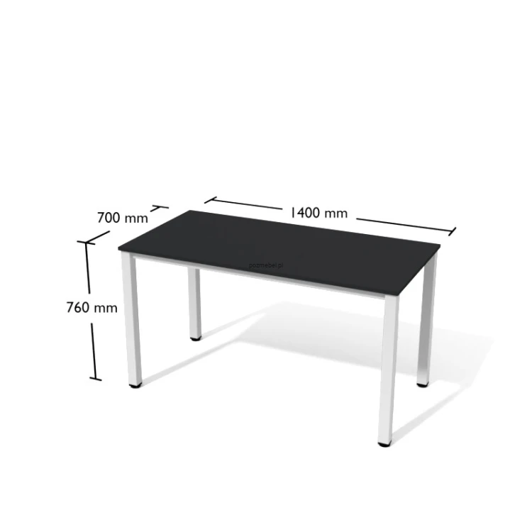 Biurko proste Antrax Wgb3-7 140x70 cm White Graph