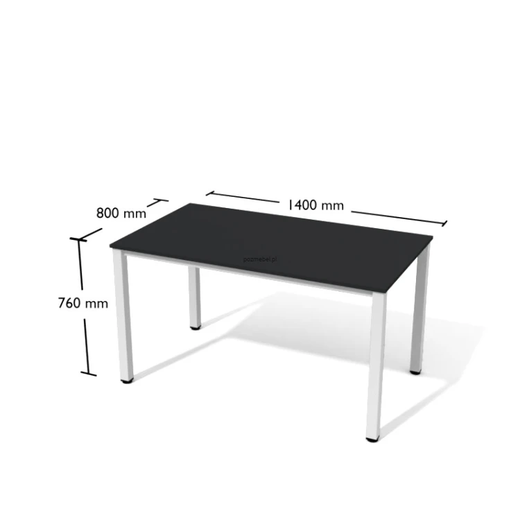 Biurko proste Antrax Wgb3-8 140x80 cm White Graph