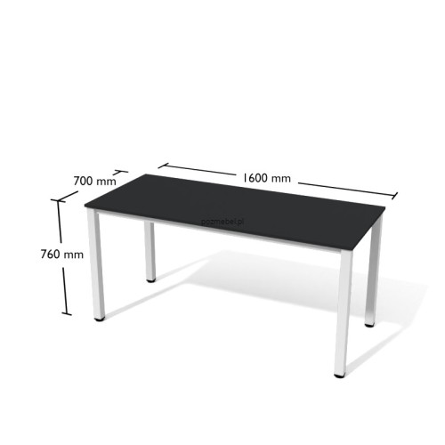 Biurko proste Antrax Wgb4-7 160x70 cm White Graph