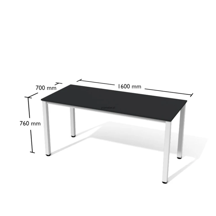 Biurko proste Antrax Wgb4-7 160x70 cm White Graph