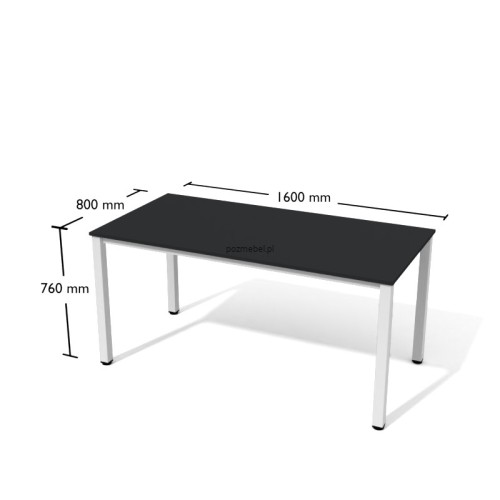 Biurko proste Antrax Wgb4-8 160x80 cm White Graph
