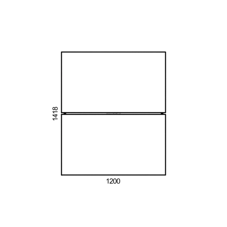 Wymiar blatu Wgb12 120x140 cm White Graph