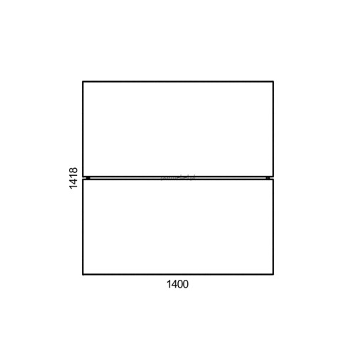 Wymiar blatu Wgb13 140x140 cm White Graph