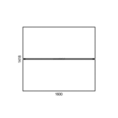 Wymiar blatu Wgb14 160x140 cm White Graph