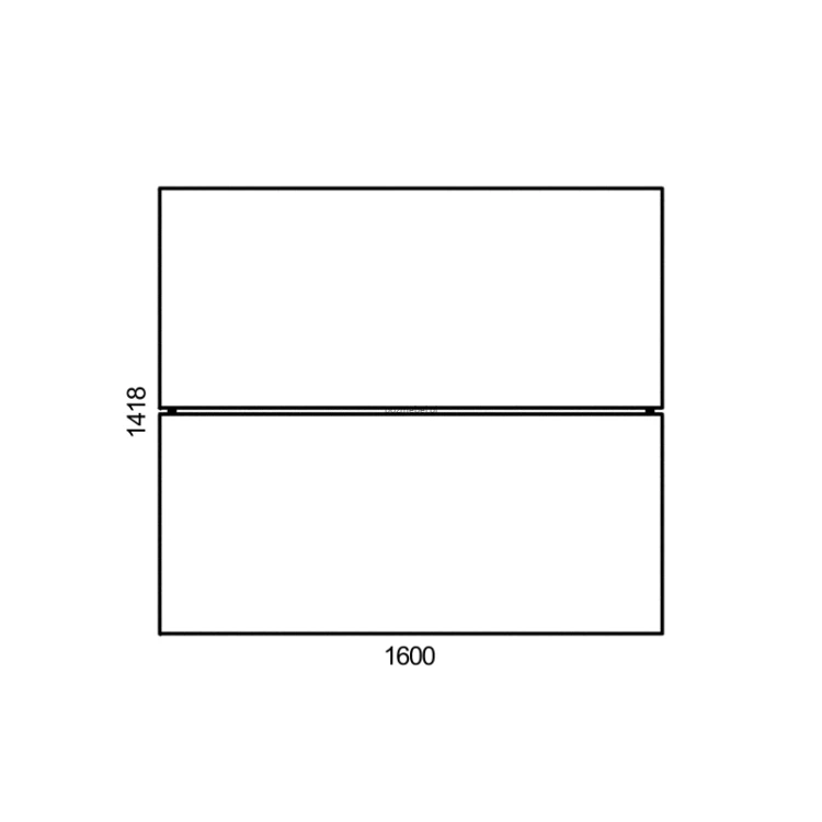Wymiar blatu Wgb14 160x140 cm White Graph