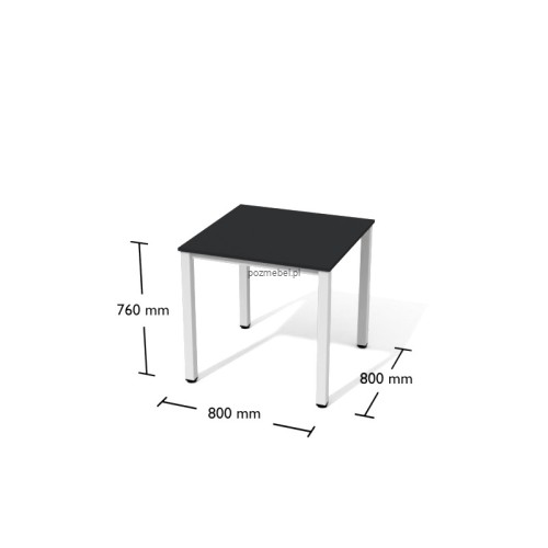 Kwadratowy stół konferencyjny Antrax Wgs1 100x100 cm White Graph
