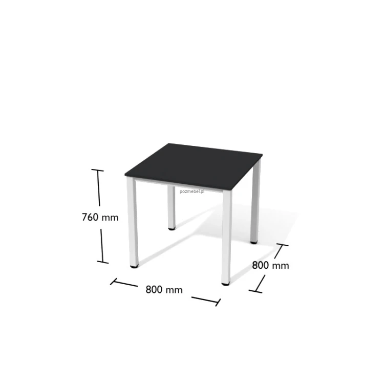 Kwadratowy stół konferencyjny Antrax Wgs1 100x100 cm White Graph