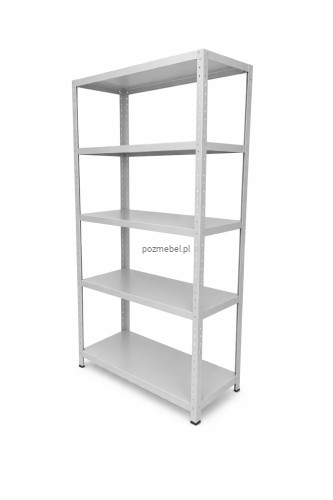 Regał metalowy skręcany malowany proszkowo 2000x1000x400 mm – 5 półek 100 kg