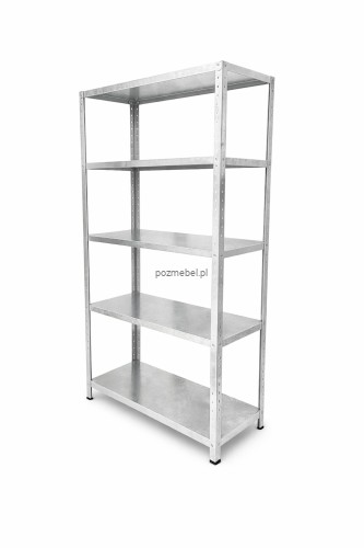 Regał metalowy skręcany ocynkowany 2000x1200x600 mm – 5 półek 100 kg