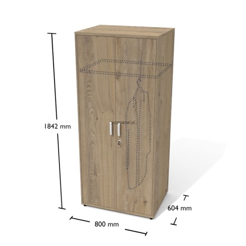 Szafa ubraniowa biurowa płytowa Antrax Su 80x38,5x185 cm