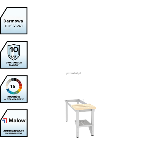 Podstawa ekonomiczna z siedziskiem i półką na buty P 313 W + PP 313 W Malow (szer. 30 cm) z darmowa dostawą