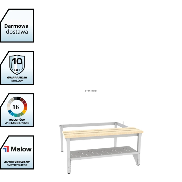Podstawa ekonomiczna z siedziskiem i półką na buty P 333 W + PP 333 W Malow (szer. 90 cm) z darmowa dostawą