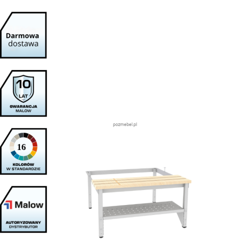 Podstawa ekonomiczna z siedziskiem i półką na buty P 423 W + PP 423 W Malow (szer. 80 cm) z darmowa dostawą
