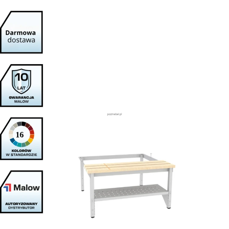 Podstawa ekonomiczna z siedziskiem i półką na buty P 423 W + PP 423 W Malow (szer. 80 cm) z darmowa dostawą