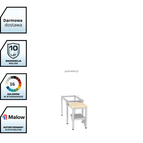 Podstawa wysuwana z siedziskiem i półką na buty PW 311 + PPW 311 W Malow (szer. 30 cm) z darmowa dostawą
