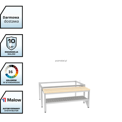 Podstawa wysuwana z siedziskiem i półką na buty PW 331 + PPW 331 W Malow (szer. 90 cm) z darmowa dostawą