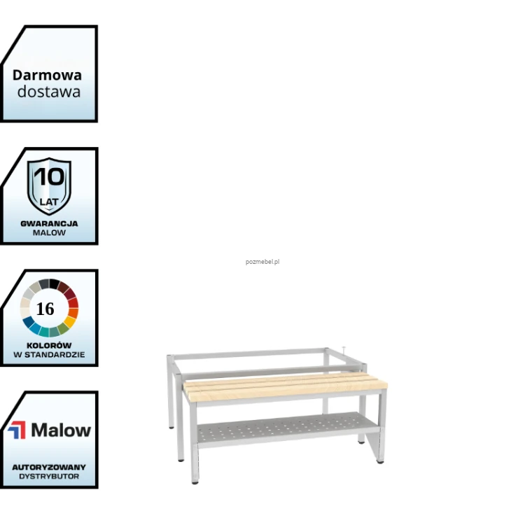 Podstawa wysuwana z siedziskiem i półką na buty PW 331 + PPW 331 W Malow (szer. 90 cm) z darmowa dostawą