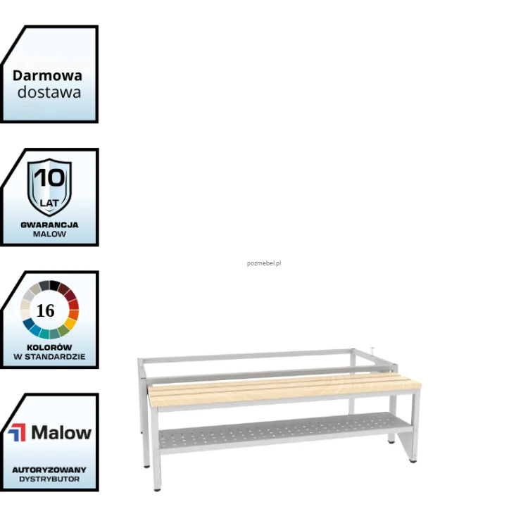 Podstawa wysuwana z siedziskiem i półką na buty PW 431 W + PPW 431 W Malow (szer. 120 cm) z darmowa dostawą