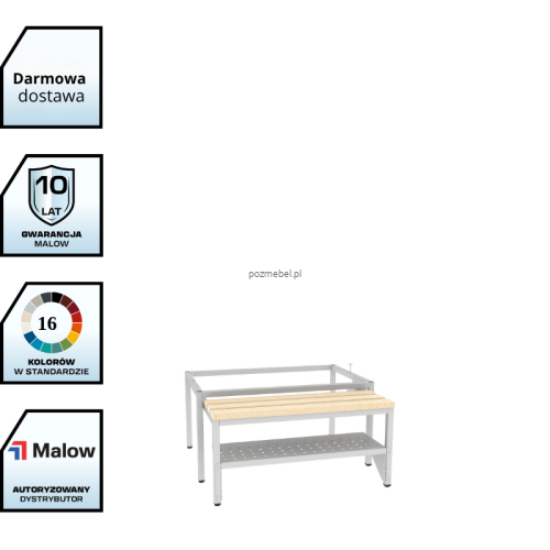 Podstawa wysuwana z siedziskiem i półką na buty PW 421 W + PPW 421 W Malow (szer. 80 cm) z darmową dostawą