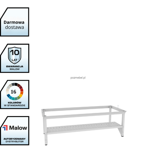 Podstawa bez siedziska z półką na buty pod szafę 120 cm Malow z darmowa dostawą