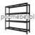 Czarny regał metalowy magazynowy Mega-Met 180x180x60 cm z półkami z kraty. Zamów na Pozmebel.pl - darmowa dostawa i szybka wysyłka w 24h!