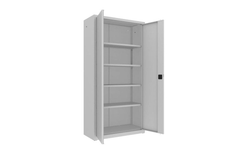 Otwarta metalowa szafa aktowa z drzwiami skrzydłowymi Sbm 203 M lx