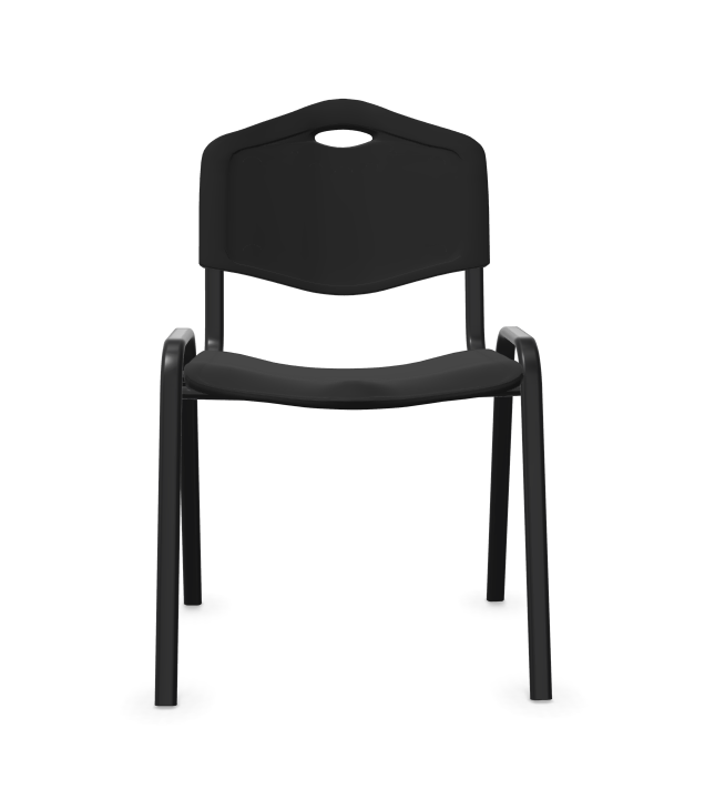 Krzesło konferencyjne plastikowe ISO BLACK pozmebel.pl