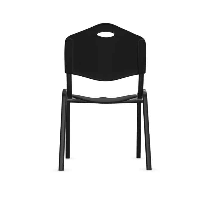Krzesło konferencyjne plastikowe ISO BLACK pozmebel.pl