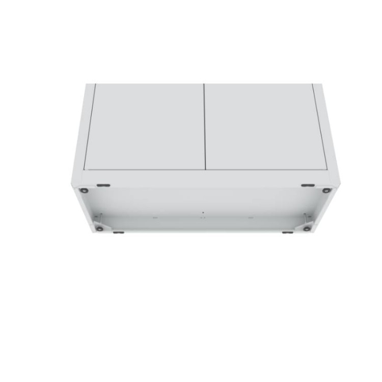 Szafa biurowa SBM m lx widok z dołu na nogi i dolny wieniec.jpg