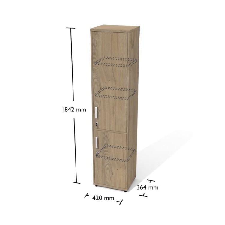 Wąska-szafa-biurowa-z-drzwiami-zamykanymi-Rt5d-Antrax-wąska-szafa-5-OH-dąb-coastland