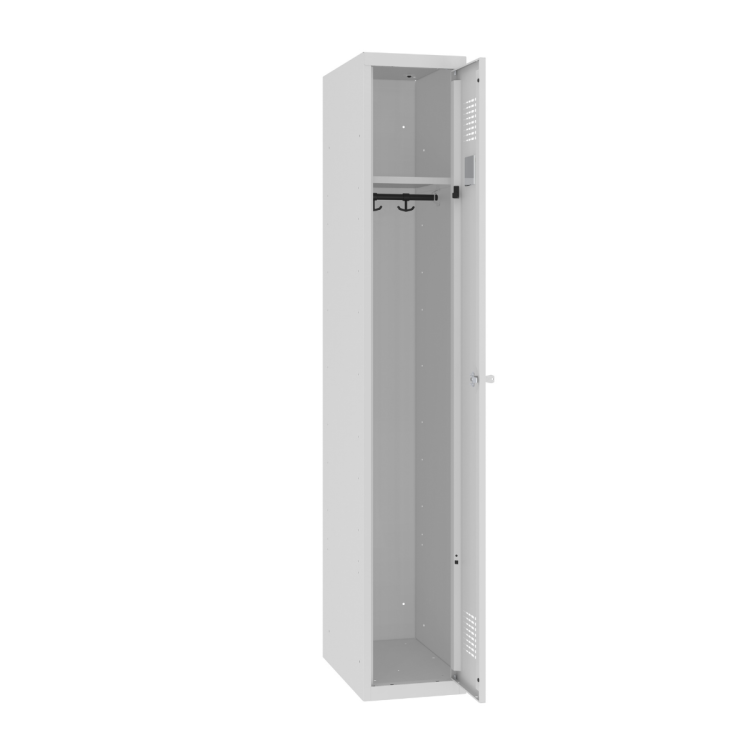 Otwarta szafa ubraniowa socjalna SUM 310 W st Malow 1800x300x500 mm – jednokomorowa szafa metalowa 30 cm z darmowa dostawą