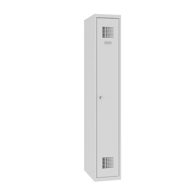 Zamknięta szafa ubraniowa socjalna SUM 310 W st Malow 1800x300x500 mm – jednokomorowa szafa metalowa 30 cm z darmowa dostawą