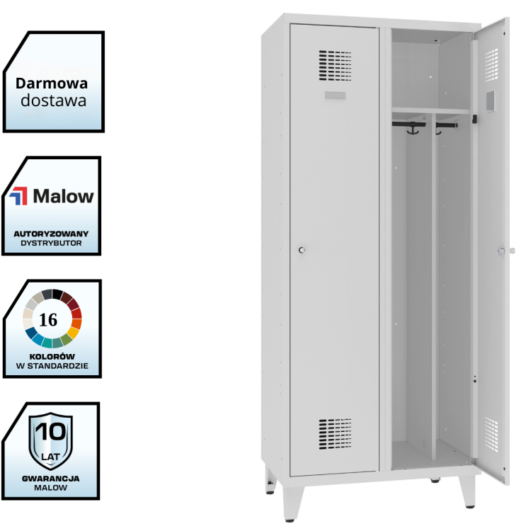 Szafa metalowa dwudrzwiowa Sum 421 W z darmową dostawą