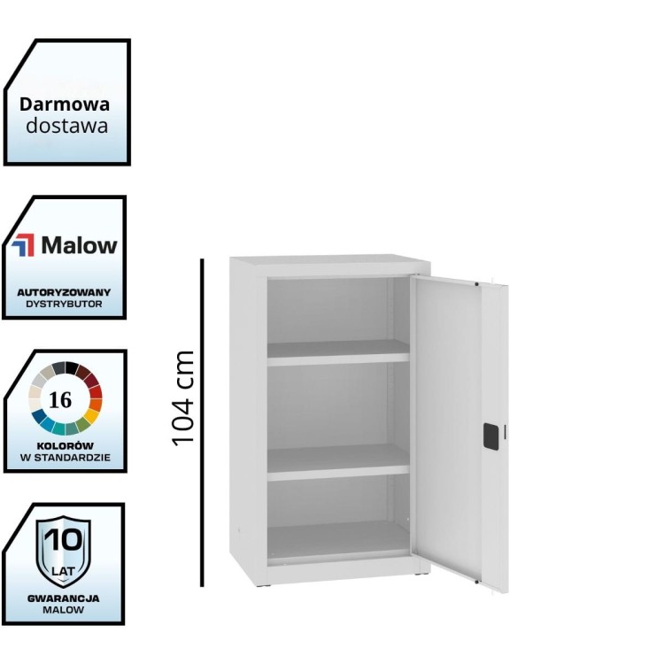 metalowa-szafa-na-dokumenty-Sbm-101-m-lx-Malow-otwarta-niska-szafa-popielata-Ral-7035-z-darmowa-dostawa