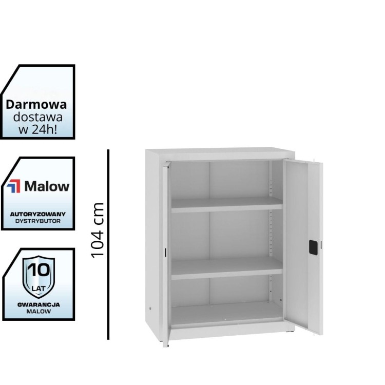 Metalowa szafa aktowa z drzwiami skrzydłowymi Sbm 102 M lx pozmebel.pl