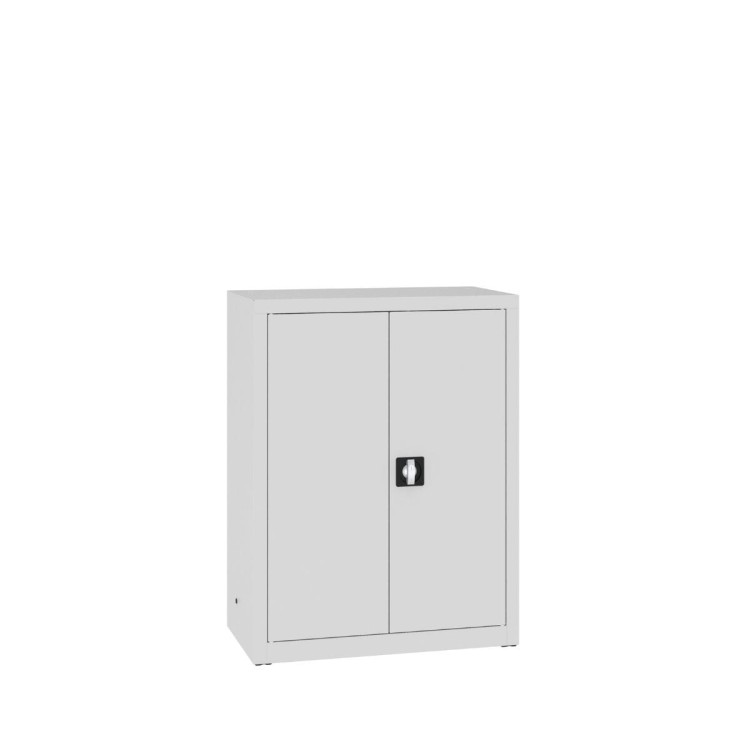 Front zamkniętej metalowej szafy aktowej z drzwiami skrzydłowymi Sbm 102 M lx pozmebel.pl