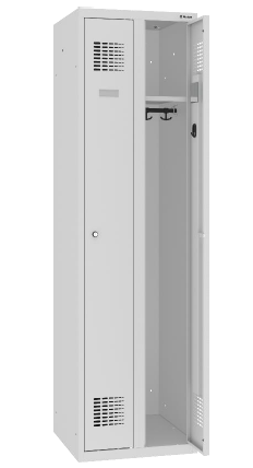 Szafka ubraniowa szkolna o dwóch komorach szer. 250 mm SUM 2520