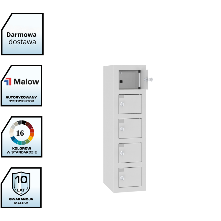 Szafa do ładowania telefonów WSSv 05 - szafa z metalu z skrytkami do ładowania 5 telefonów z darmową dostawą