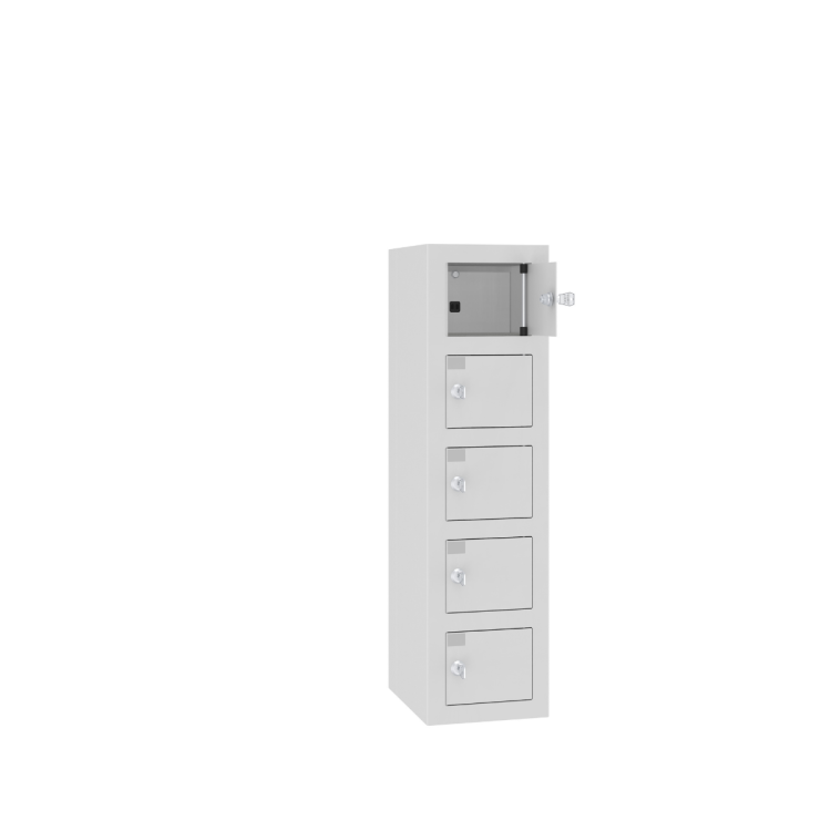 Otwarta szafa do ładowania telefonów WSSv 05 - szafa z metalu z skrytkami do ładowania 5 telefonów z darmową dostawą