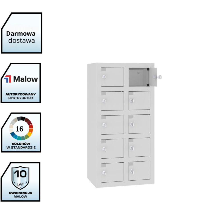 Szafa do ładowania telefonów WSSv 10 - szafa metalowa do ładowania 10 telefonów z darmową dostawą