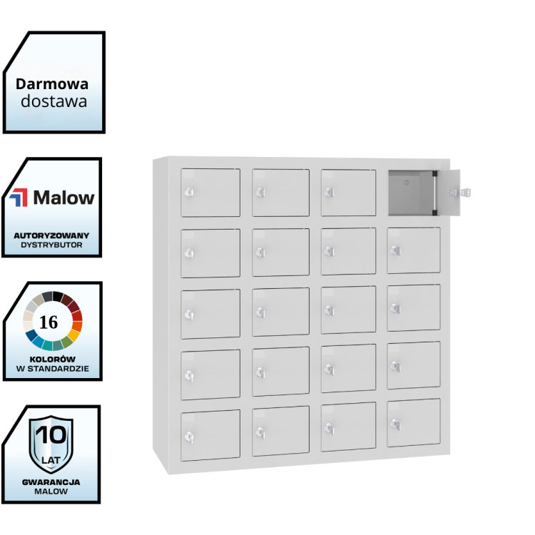 Szafa do ładowania telefonów WSSv 20 - szafa depozytowa do ładowania 20 telefonów z darmową dostawą