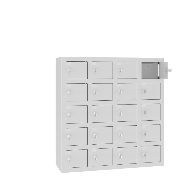 Otwarta szafa do ładowania telefonów WSSv 20 - szafa depozytowa do ładowania 20 telefonów z darmową dostawą