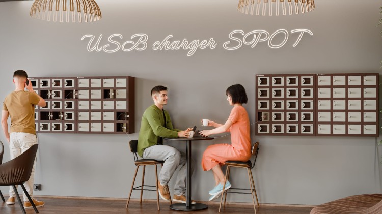 Wizualizacja szaf do ładowania telefonów komórkowych