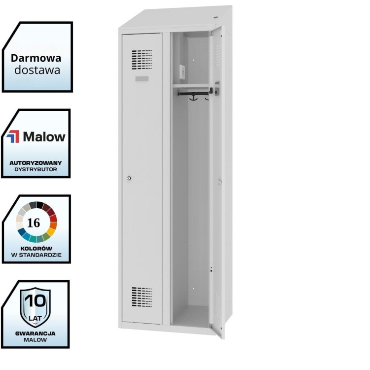 Szafa socjalna ubraniowa MSum 320v z gniazdkiem elektrycznym i daszkiem z darmową dostawą