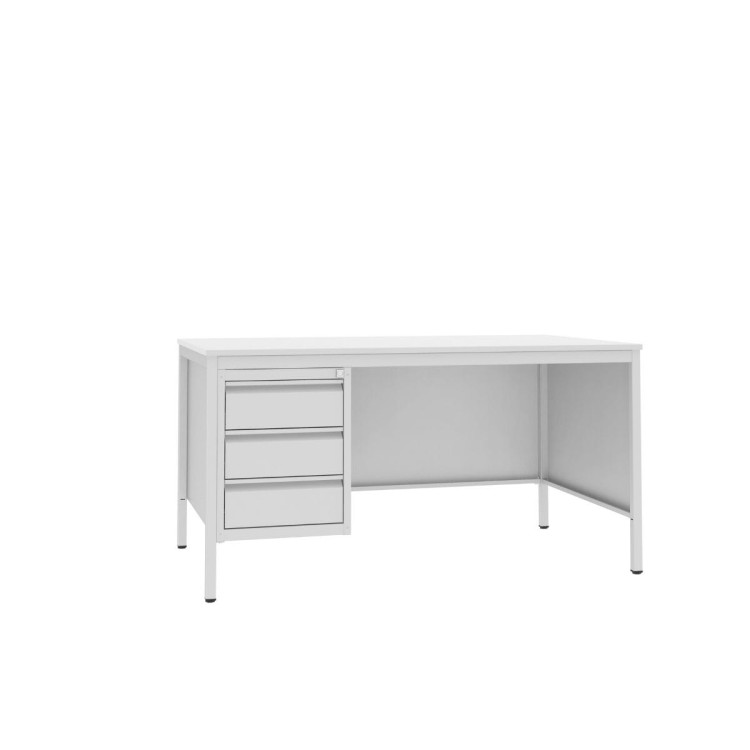 Biurko lekarskie BIM 021 st Malow – metalowe biurko medyczne z otwartym kontenerkiem RODO