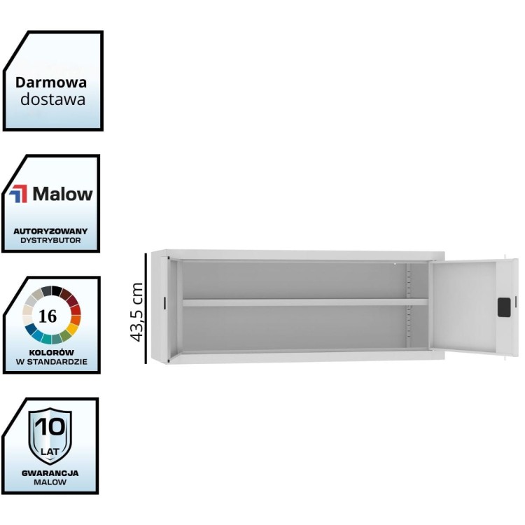 Metalowa szafa aktowa z drzwiami skrzydłowymi Sbm 405 M z darmową dostawą
